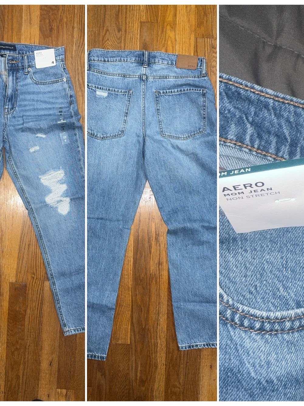 Aeropostale Light Blue Distressed Boyfriend Jeans
